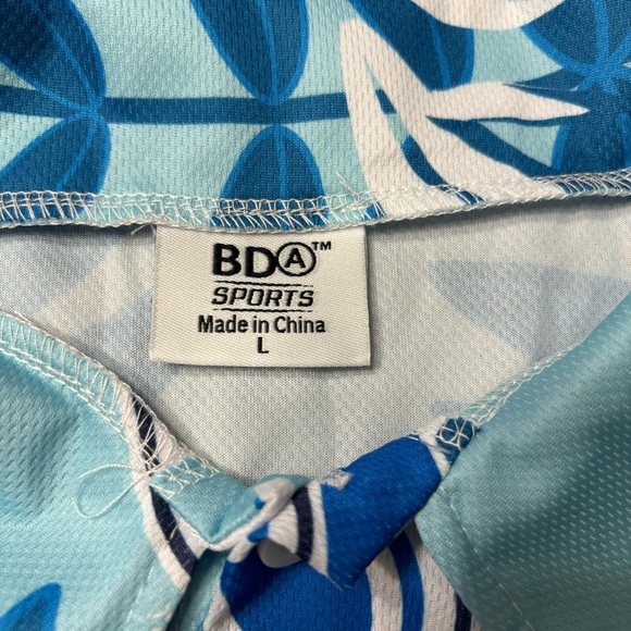 BDA Sports Dunedin Blue Jays Hawaiian Short Sleeve Button Down Shirt Size Large - Picture 6 of 11